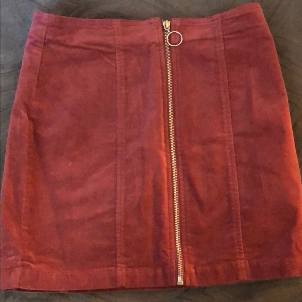 Suede skirt